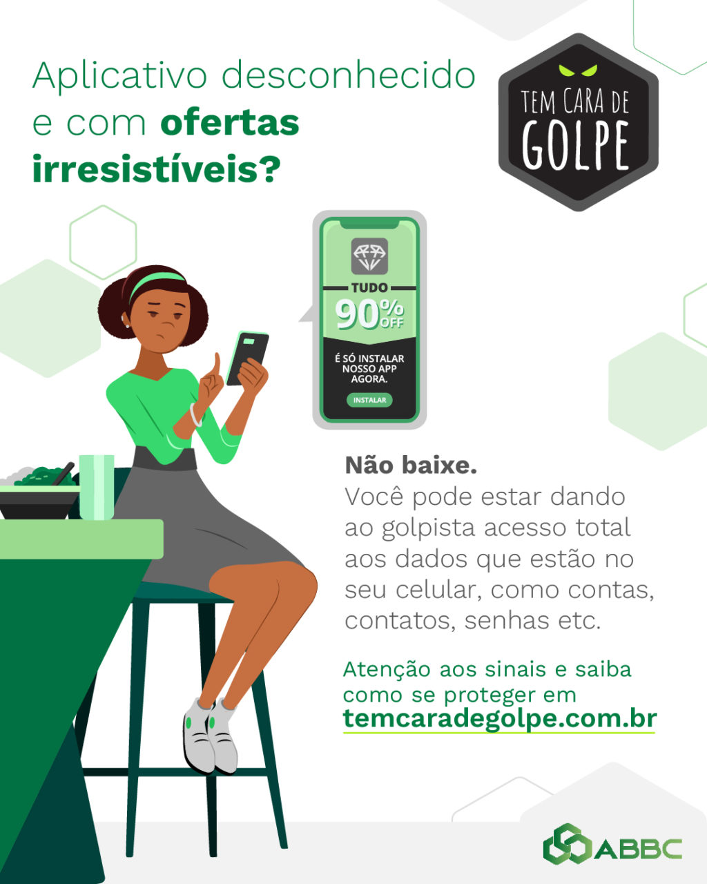 Golpes por falta de segurança no dispositivo móvel