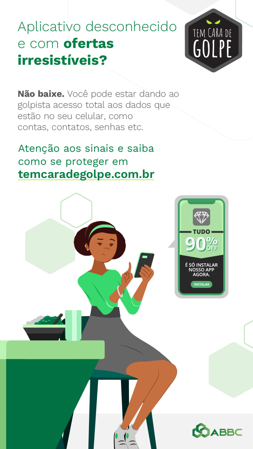 Golpes por falta de segurança no dispositivo móvel