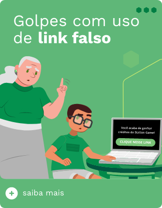 Golpes com uso de link falso