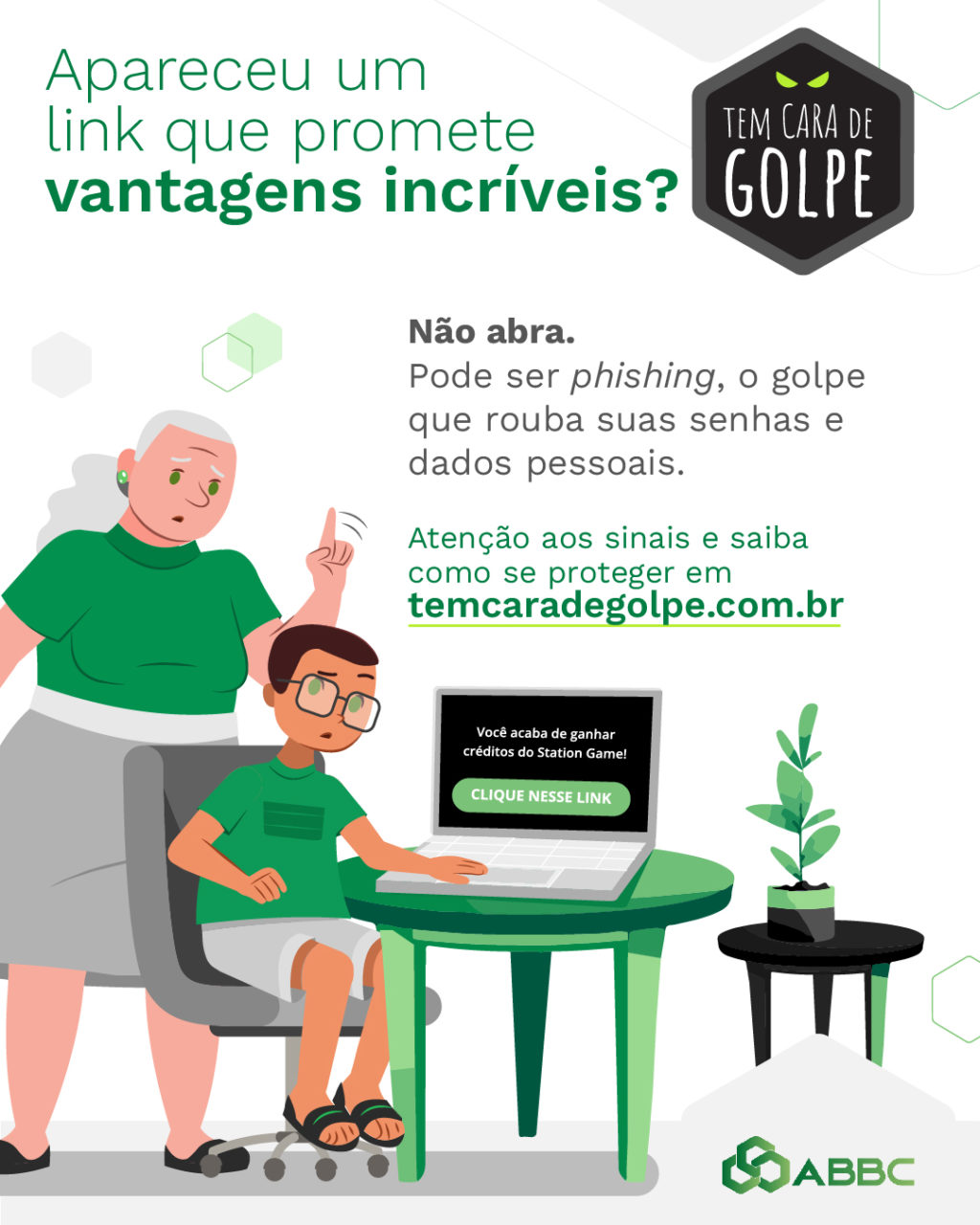 Golpe do link falso