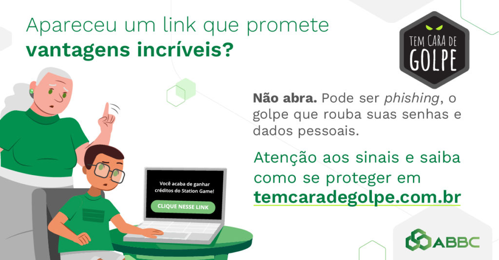 Golpe do link falso